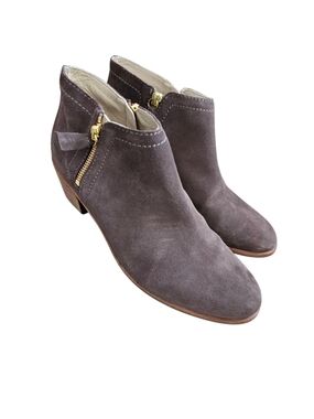Boden Gray Suede Ankle Zip Boots Size 41/10